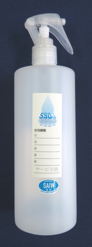 アルカリ電解水PH12.5　SSDJ　500ミリリットルボトル