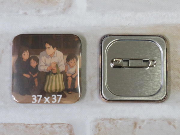 普通缶バッジ(tinbadge)37x37